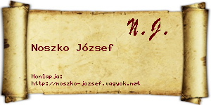 Noszko József névjegykártya